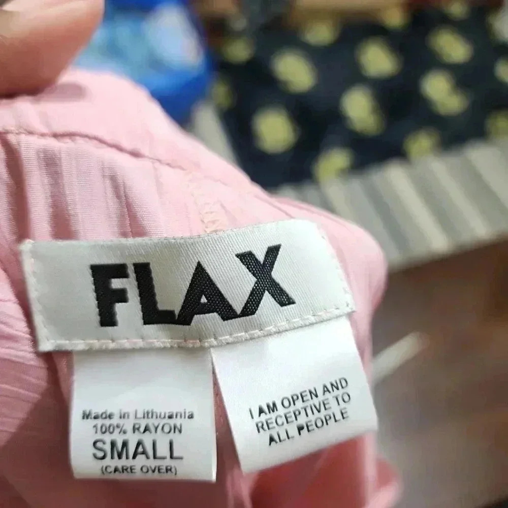 Flax pale pink wrap skirt size small - Picture 4 of 5